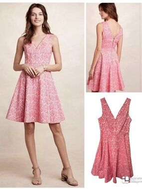 Anthropologie Maeve Claribel jacquard dress